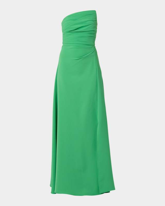 Vicki Strapless Pleated A-Line Gown